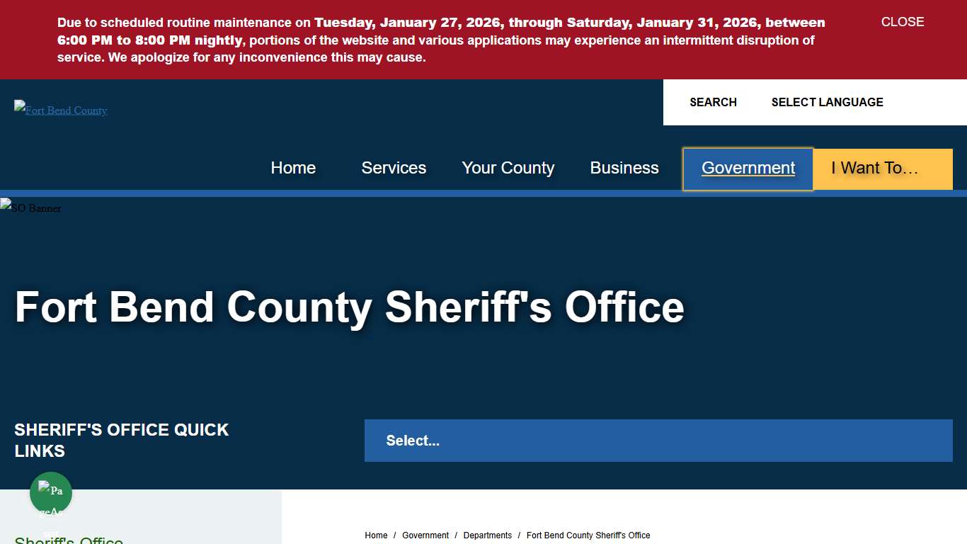 Fort Bend County Sheriff's Office Fort Bend County