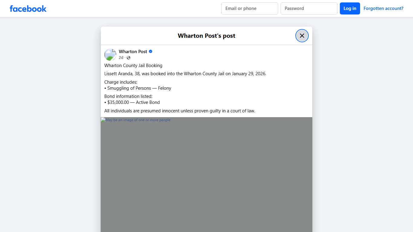 Wharton Post - Wharton County Jail Booking Lissett... Facebook