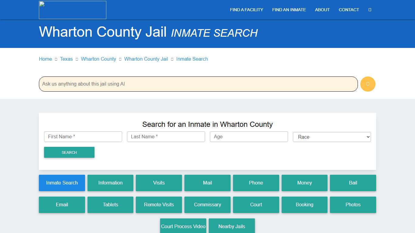 Wharton County Inmate Search & Roster Find Inmates TX